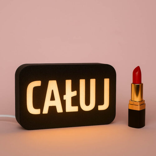 Mini-lampka z napisem CAŁUJ