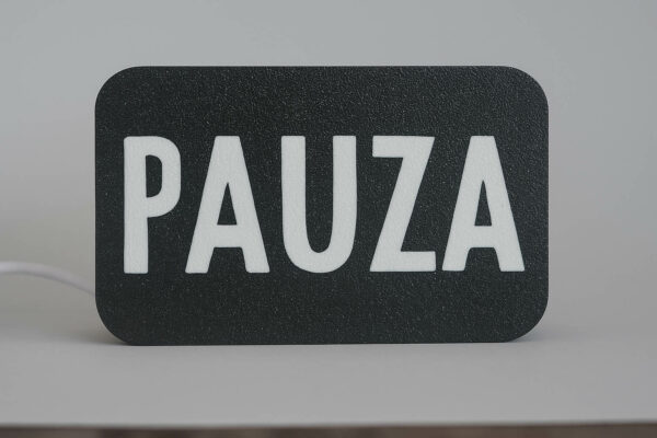 Mini-lampka z napisem PAUZA