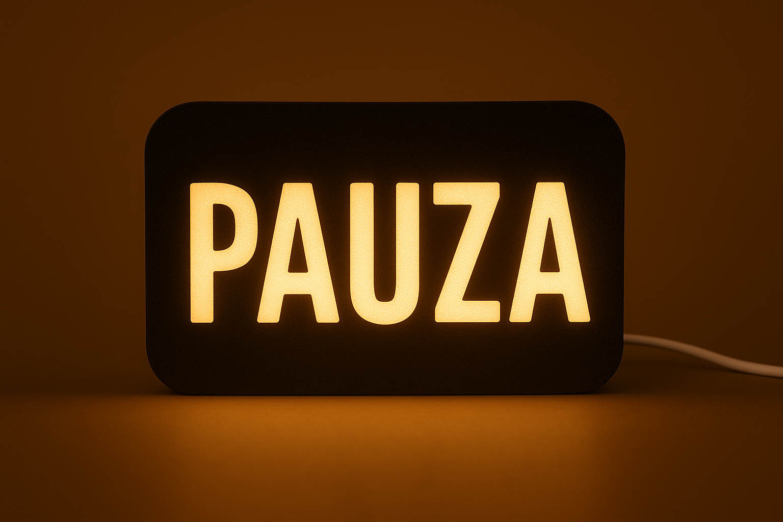 Mini-lampka z napisem PAUZA
