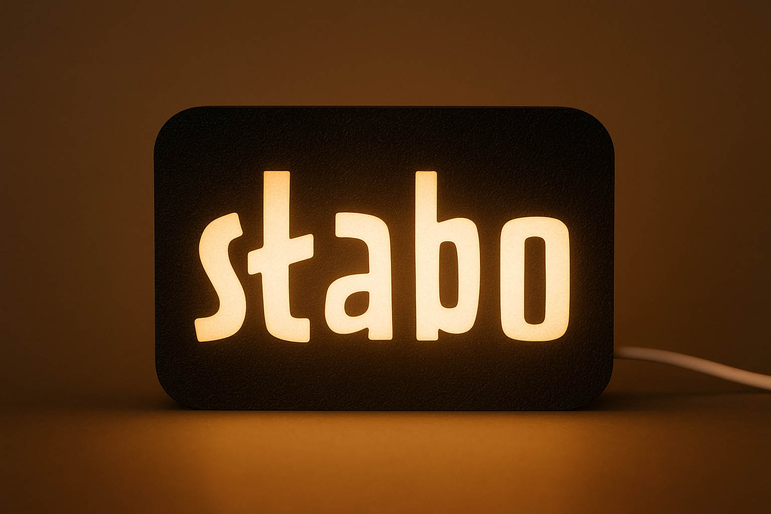 Mini-lampka z napisem SŁABO