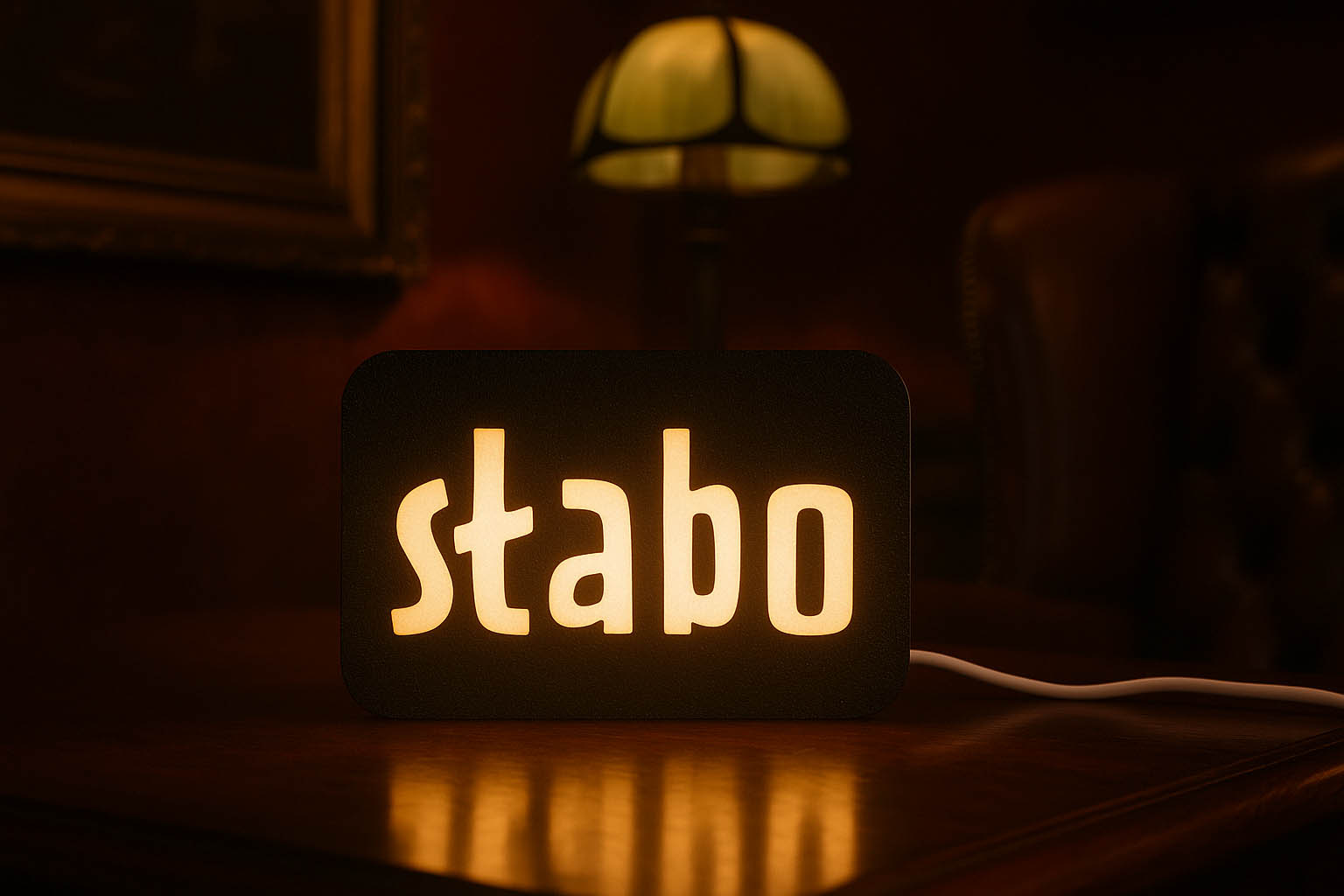 Mini-lampka z napisem SŁABO