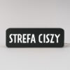 Lampa z napisem STREFA CISZY