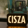 Mini-lampa z napisem CISZA