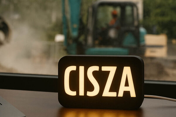 Mini-lampa z napisem CISZA