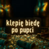 Lampa LED z napisem KLEPIĘ BIEDĘ PO PUPCI