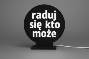 Mini-lampka z napisem NIE na prezent
