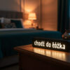 Lampa z napiem CHODŹ DO ŁÓŻKA