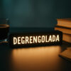 Lampa LED z napisem DEGRENGOLADA